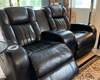 Leather theater chairs