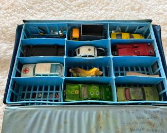 Matchbox cars and case