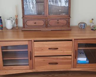 CHERRY TV CABINET CABINET ON TOP IS SOLD