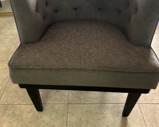 Tufted grey Chair 