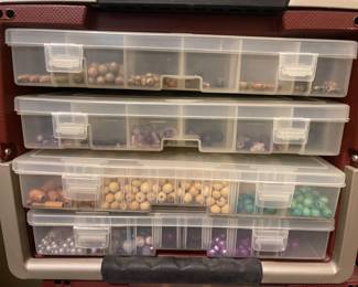 Oodles of beads and jewelry making crafts. 