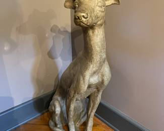 Beautiful large greyhound statue.