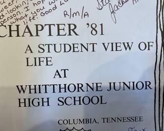 Whitthorne junior high school  1981