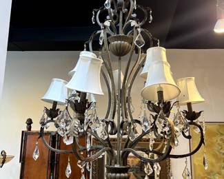 Traditional wrought iron chandelier 9 light