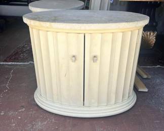 Drexel heritage stone nightstand and matching king canopy bed