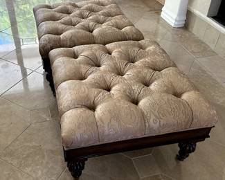 Custom upholstered ottomans