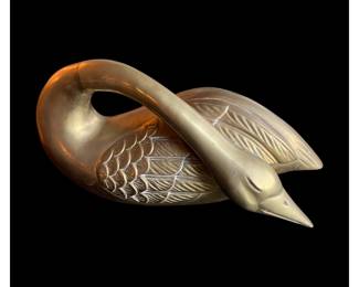 Vintage brass duck