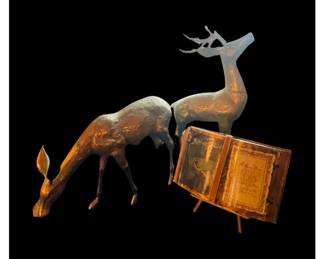 Vintage brass deer