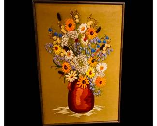 Vintage stitched art