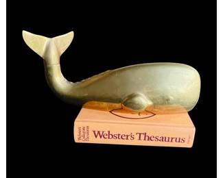Vintage brass whale