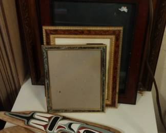PNW native american carvings, picture frames