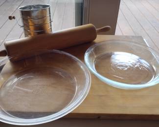 awesome rolling pin and classic Pyrex