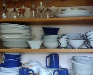 fine china and everyday dish set, wine glasses