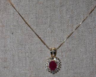 RUBY & DIAMOND NECKLACE