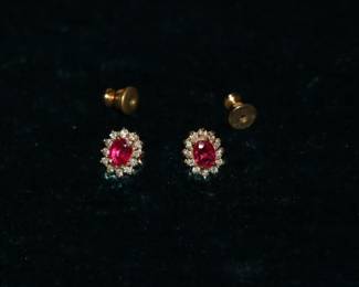 RUBY & DIAMOND EARRINGS