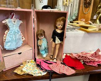 Vogue and ginny doll with clothes and case