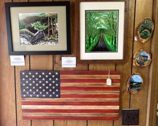 art and handcrafted american flag