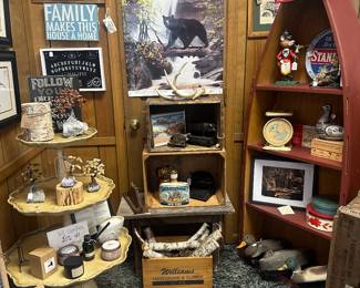 table, row boat display case