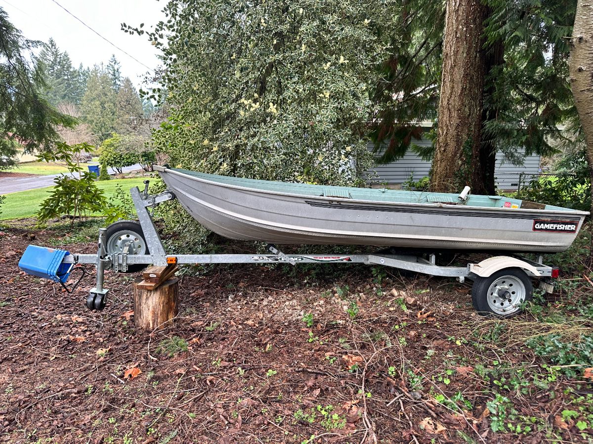 12' Sears Game Fisher boat & King Saltwater galvanized model with spare tire (neither have been in saltwater)