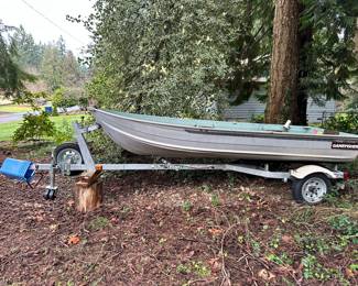 12' Sears Game Fisher boat & King Saltwater galvanized model with spare tire (neither have been in saltwater)