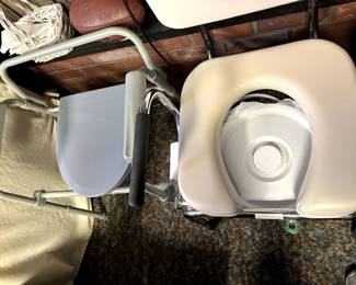 Shower chair & elevated toilet seat