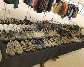 Previously worn shoes: Keen, Merrill, Clark, Birkenstock and more. Lots worn only a couple times.