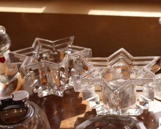 Crystal star candle holders