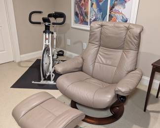 Ekornes Chair and Ottoman