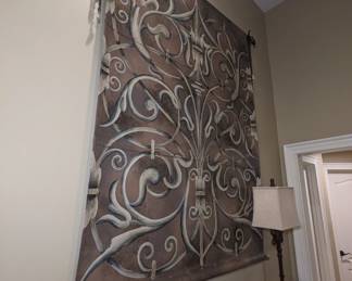 Painted Leather Wall Hanging