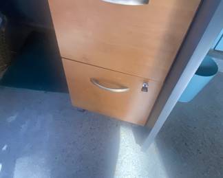 Wood 2 drawer file cabinet