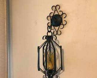 Hanging iron candle holder!