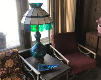 The other table and lamp! One of 2 matching chairs!