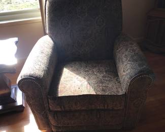 The other matching recliner! Out of view is the matching pedestal table!