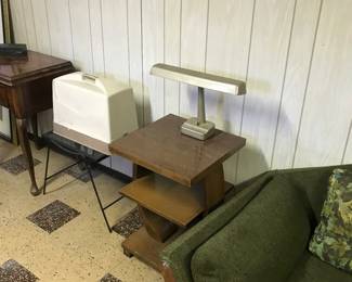 End table and sewing machines!