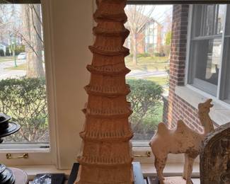 12th century terracotta pagoda from Vietnam, Ly Dynasty Stupa with Buddhas on every level