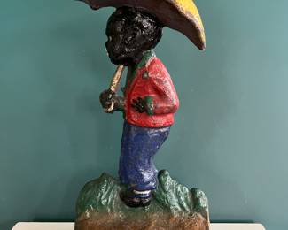 Hubley, c 1920 cast iron, very rare, figural doorstop, based on famous character and controversial literary character