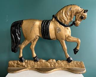 Hubley, c 1930 horse cast iron doorstop