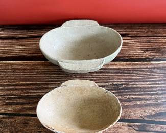 Erduo handled wine cup, ceramic, China, 1st century