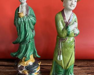 Pair of 20th century Chinese figurines