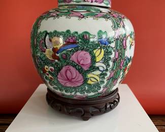 Early 20th century Chinese ginger jar, Canton Rose