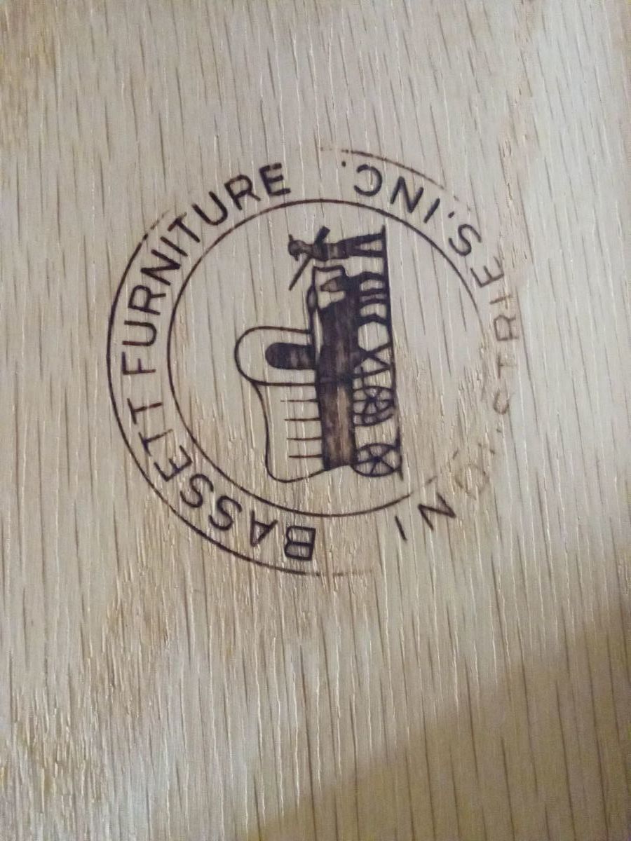 Bedroom set stamp inside drawers