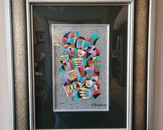 Anatole Krasnyansky Signed Serigraph "Yellow with Blue"