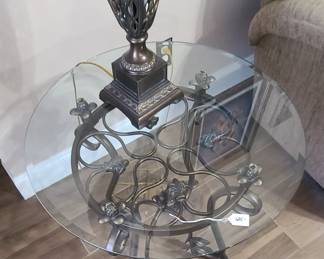 Glass/Metal End Table (Pictured Above)

