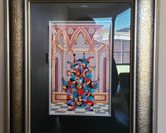 Anatole Krasnyanski Signed "Tranquil Conversation" Surreal Influenced by Rock Band Kiss