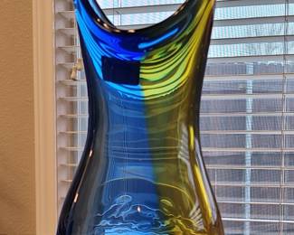 Adam Jablonski Crystal Abstract Art (Poland) - Vintage & Signed 