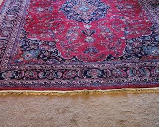 Kashan 13.2x9.9 inch 100% wool hand knotted rug, recently cleaned, age 25 to 30 years. Made in Iran.