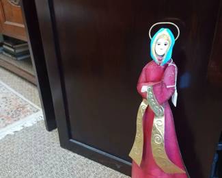 Hand Painted Metal Art of Mary