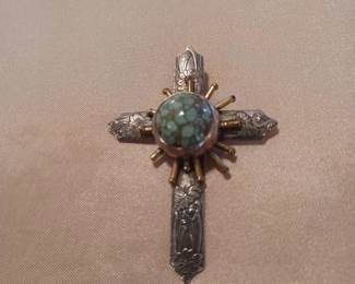 Sterling Cross with Turquoise $45