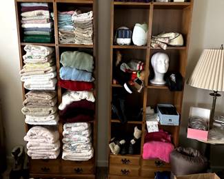 Linens, Shoes, Cabinets, Lamps, Nightstand