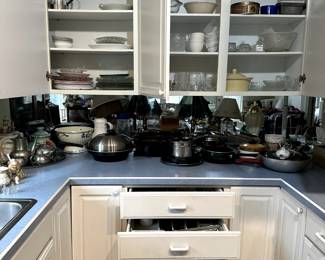 Pots, Pans, Bowls, Cups, Silverware - too much to list